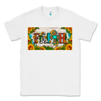 White faith cross and sunflower license plate Classic Tee - HRA Design Shop