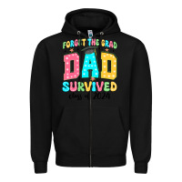 Black forget the grad mom survived class of 2024 Zipper Hoodie - JahusDesignShop