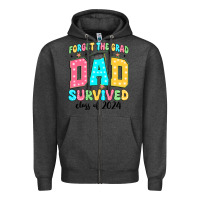 Charcoal Heather forget the grad mom survived class of 2024 Zipper Hoodie - JahusDesignShop