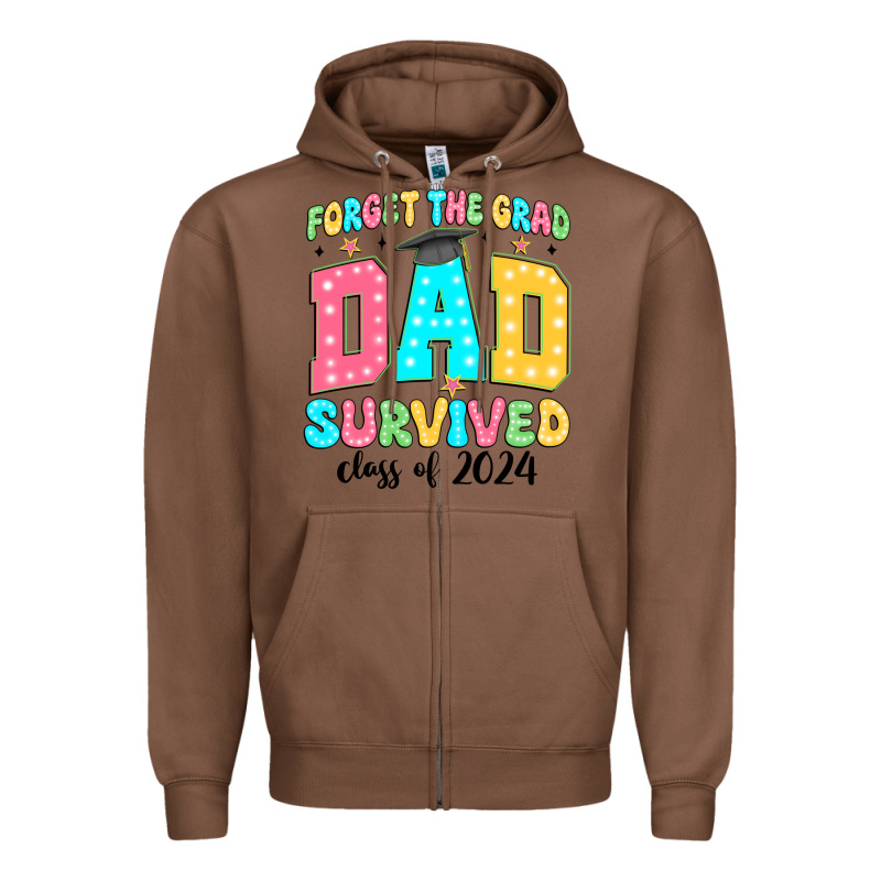 Forget The Grad Mom Survived Class Of 2024 Zipper Hoodie by JahusDesignShop | Teevron
