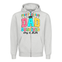 Dove Grey forget the grad mom survived class of 2024 Zipper Hoodie - JahusDesignShop