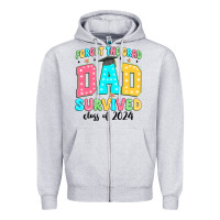 Heather Grey forget the grad mom survived class of 2024 Zipper Hoodie - JahusDesignShop