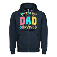 Navy forget the grad mom survived class of 2024 Zipper Hoodie - JahusDesignShop