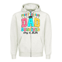 Oatmeal Heather forget the grad mom survived class of 2024 Zipper Hoodie - JahusDesignShop