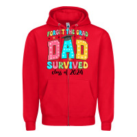 Red forget the grad mom survived class of 2024 Zipper Hoodie - JahusDesignShop