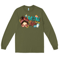 Army Green mom life Long Sleeve Tee - Zillion Design Studio