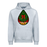 Heather Grey christmas teardrop Urban Hoodie - BundleAndBundleShop