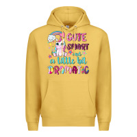 Antique Gold cute smart and a little bit dramatic with unicorn Premium Hoodie - NancyCooperArtShop