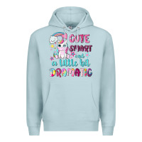 Blue Mist cute smart and a little bit dramatic with unicorn Premium Hoodie - NancyCooperArtShop