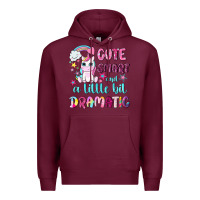 Burgundy cute smart and a little bit dramatic with unicorn Premium Hoodie - NancyCooperArtShop