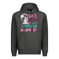 Charcoal Heather cute smart and a little bit dramatic with unicorn Premium Hoodie - NancyCooperArtShop
