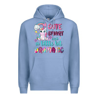 Colony Blue cute smart and a little bit dramatic with unicorn Premium Hoodie - NancyCooperArtShop