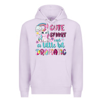 Lilac cute smart and a little bit dramatic with unicorn Premium Hoodie - NancyCooperArtShop