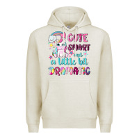 Oatmeal Heather cute smart and a little bit dramatic with unicorn Premium Hoodie - NancyCooperArtShop