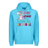 Ocean Blue cute smart and a little bit dramatic with unicorn Premium Hoodie - NancyCooperArtShop