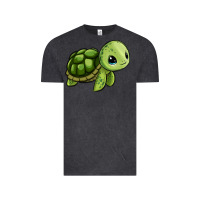 Vintage Black cute turtle Vintage Tee - Zillion Design Studio