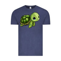 Vintage Denim cute turtle Vintage Tee - Zillion Design Studio