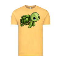Vintage Mustard cute turtle Vintage Tee - Zillion Design Studio