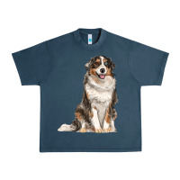 Midnight Navy Australian shepherd Urban Heavy Tee - RanaPortraitStore