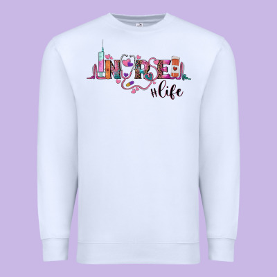 Nurse Life Premium Sweatshirt Designed By Barkaloodesign