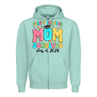 Seafoam forget the grad mom survived class of 2024 Zipper Hoodie - JahusDesignShop