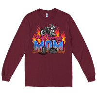 Burgundy motocross mom Long Sleeve Tee - Zillion Design Studio