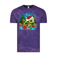 Cloud Purple christmas turtle Vintage Tee - Zillion Design Studio
