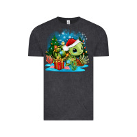 Vintage Black christmas turtle Vintage Tee - Zillion Design Studio