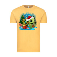 Vintage Mustard christmas turtle Vintage Tee - Zillion Design Studio