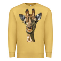 Antique Gold giraffe head Premium Sweatshirt - LillyAllenDesigns