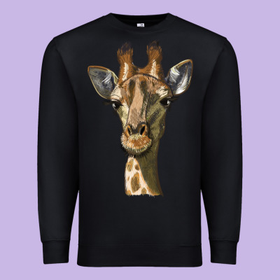 Giraffe Head Premium Sweatshirt Designed By Lillyallendesigns