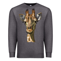 Charcoal Heather giraffe head Premium Sweatshirt - LillyAllenDesigns