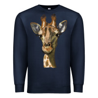 Navy giraffe head Premium Sweatshirt - LillyAllenDesigns