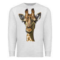 Oatmeal Heather giraffe head Premium Sweatshirt - LillyAllenDesigns