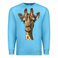 Ocean Blue giraffe head Premium Sweatshirt - LillyAllenDesigns