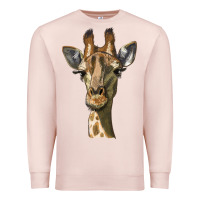 Pale Pink giraffe head Premium Sweatshirt - LillyAllenDesigns