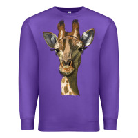 Purple giraffe head Premium Sweatshirt - LillyAllenDesigns