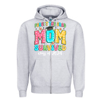 Heather Grey forget the grad mom survived class of 2024 Zipper Hoodie - JahusDesignShop