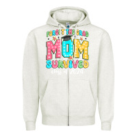 Oatmeal Heather forget the grad mom survived class of 2024 Zipper Hoodie - JahusDesignShop