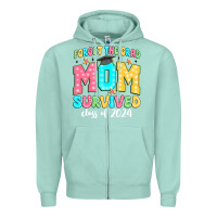 Seafoam forget the grad mom survived class of 2024 Zipper Hoodie - JahusDesignShop