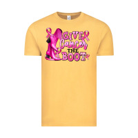 Vintage Mustard give cancer the boot Vintage Tee - RanaPortraitStore