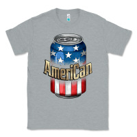 Heather Grey American 4th of July Classic Tee - CowGirlArtShop