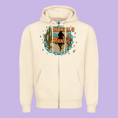 Amarillo By Morning Zipper Hoodie Designed By Jahusdesignshop
