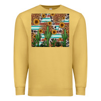 Antique Gold western cactus and sunflowers Premium Sweatshirt - Jasminsmagicworld