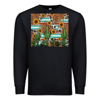 Black western cactus and sunflowers Premium Sweatshirt - Jasminsmagicworld