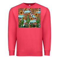 Cardinal western cactus and sunflowers Premium Sweatshirt - Jasminsmagicworld