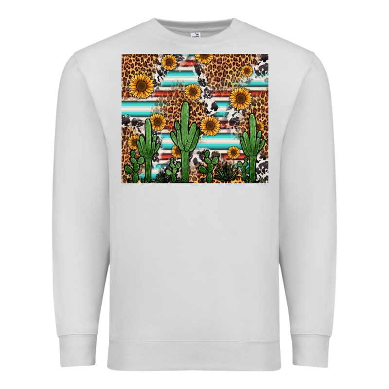 Western Cactus And Sunflowers Premium Sweatshirt by Jasminsmagicworld | Teevron