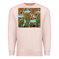 Pale Pink western cactus and sunflowers Premium Sweatshirt - Jasminsmagicworld