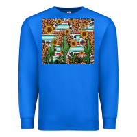 True Royal western cactus and sunflowers Premium Sweatshirt - Jasminsmagicworld