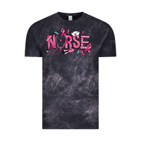 Cloud Black breast cancer nurse Vintage Tee - RanaPortraitStore